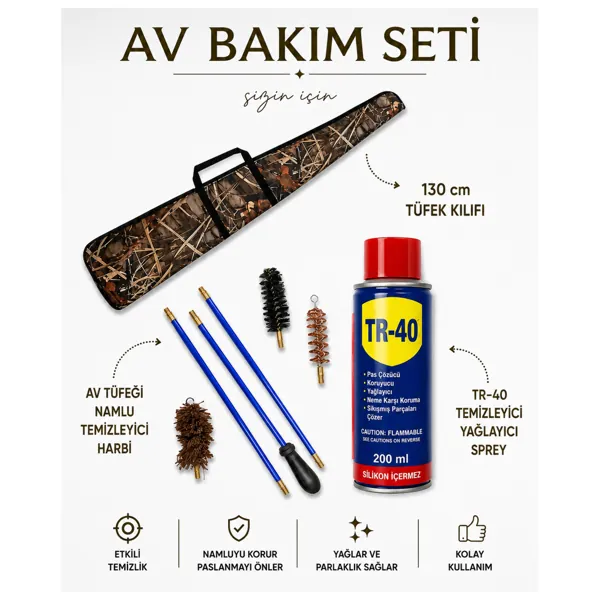 Av Bakım Seti · Kılıf + Harbi + Yağ