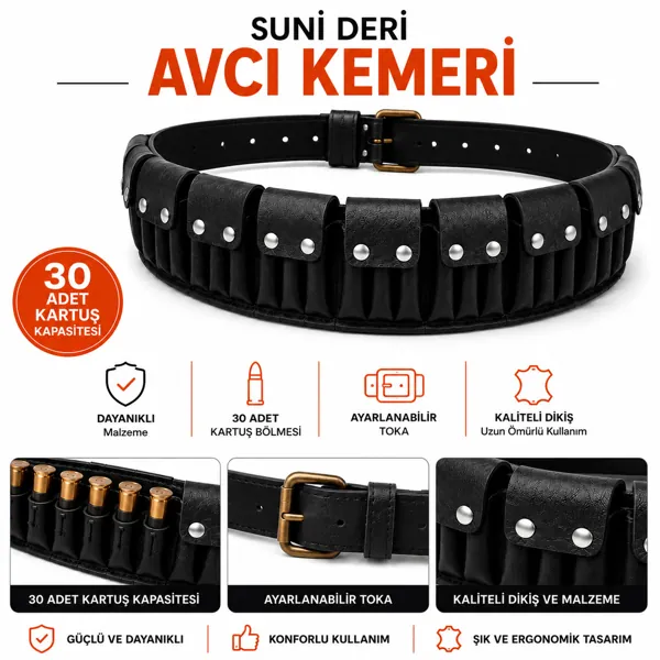 Avcı Kemeri · 30 Fişekli (12 Cal.)
