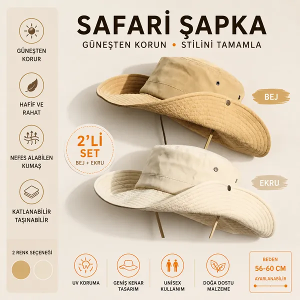 Safari Şapka Seti · 2'li