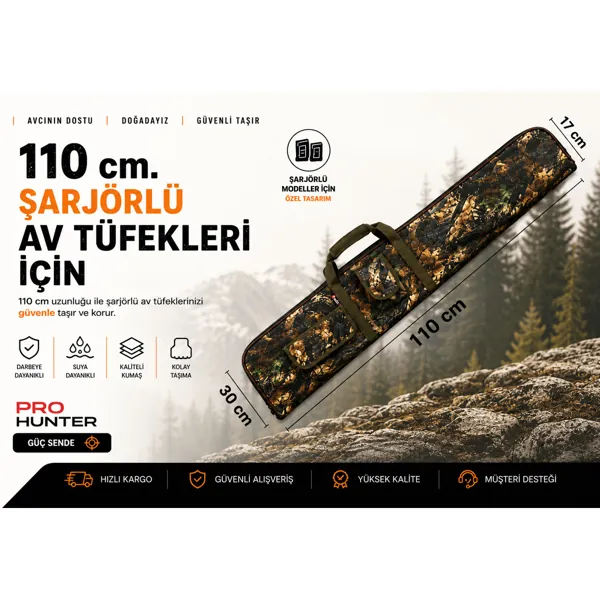 Şarjörlü Tüfek Kılıfı 110 cm · Kamuflaj